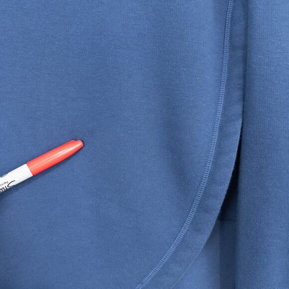 Athleta Cozy Karma ASYM Pullover Womens Medium Enchanted Blue Athleisure 383402 - Picture 11 of 16